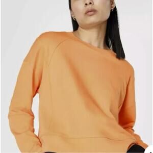 Sweaty Betty After Class Crop Sweatshirt Orange Size Small‎ 4-6